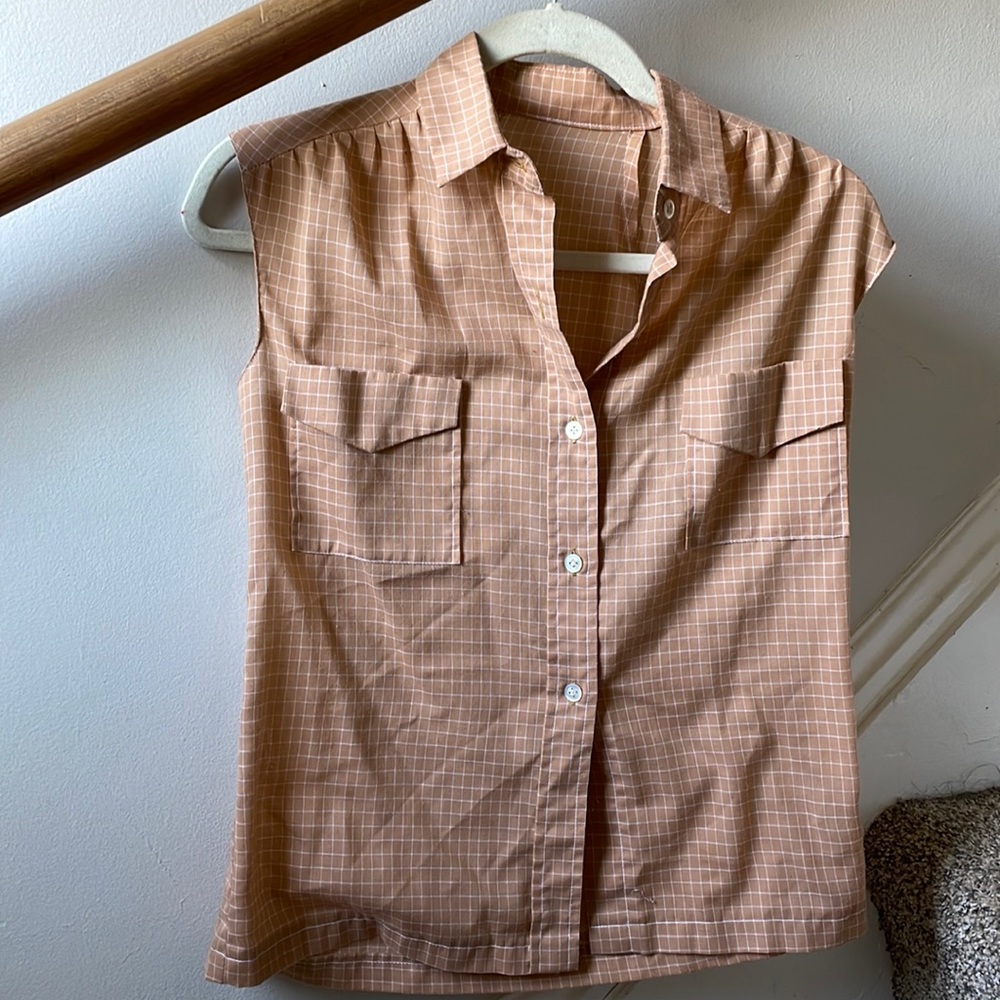 Vintage Button Down Tank Top